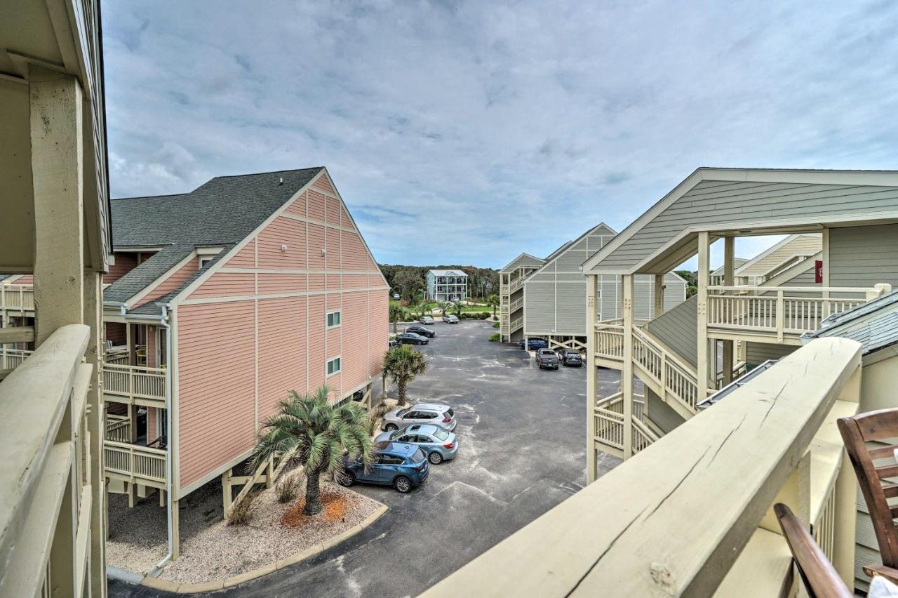 Beachfront Condo With Unobstructed Ocean Views! Oak Island Eksteriør billede